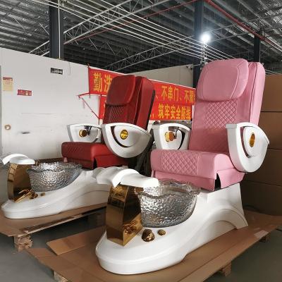 China Diant Beauty Nail Salon Furniture Pipeless Whirlpool Discharge Pump Foot Spa Massage Manicure Pedicure Chair Modern Luxury Luxury Nail Salon Furniture for sale