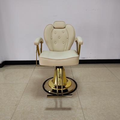 China Diant Good Quality Modern Factory Directly Shop Salons Babershop Vintage Barber Shop Furniture Gold Extended Barber Chair for sale