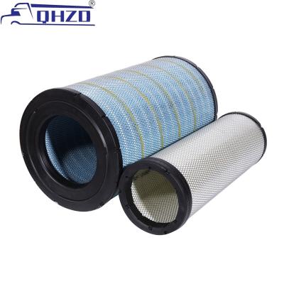 China Composite paper curing paper snowflake paper heavy trucks engine air filter P777869 P777868 for sale