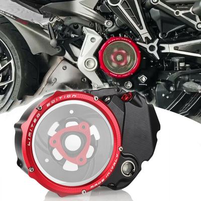 China CNC 6061 Aluminum Racing Clear Clutch Cover And Spring Servant Kit For Ducati Diavel XDiavel 2011-19 /S 2016-20 for sale