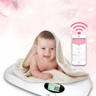 China Weight Function Smart Baby Weight Scale APP Growth Connected Electric Baby Body Scales 20kg Digital Growth Scales for sale