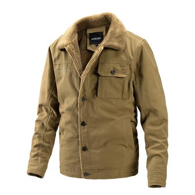 China Factory Price China Breathable Denim Jackets Men's Casual Fleece Lined Military Jacket for sale