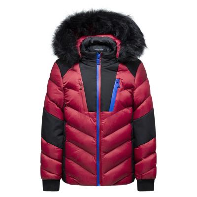 China Baby Jackets Winter Fur Hoodie Children Fashion Waterproof Warm Quilted Outdoor Fabric for sale