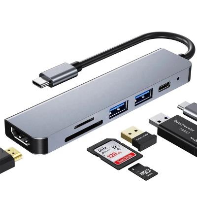 China Aluminum Alloy Mosible USB C Hub To Rj45 VGA Adapter OTG Thunderbolt 3 Dock HD-Compatible With PD TF SD 3.5mm For Macbook Pro/Air M1 for sale