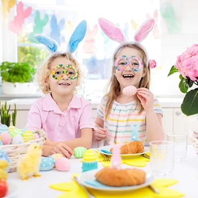 China Easter Decoration Factory Easter Party Glasses Bundle Egg Hunt Eyewear Easter Egg Glasses Glasses For Kids for sale