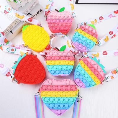 China Waterproof ladies fashion silicone small square bag Korean version One-shoulder cute dog diagonal mobile phone package for sale