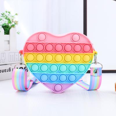 China Rainbow Pop Bubbler Waterproof Purse for Girls and Kids Push Bubble Pop Bags Wallet for Little Girls and Women for sale