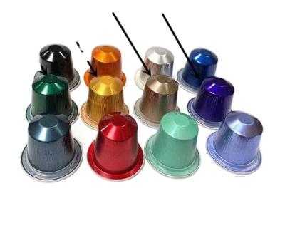 China Colored Empty Nespresso Capsules And Aluminum Lid Custom Nespresso Diameter 37mm for sale