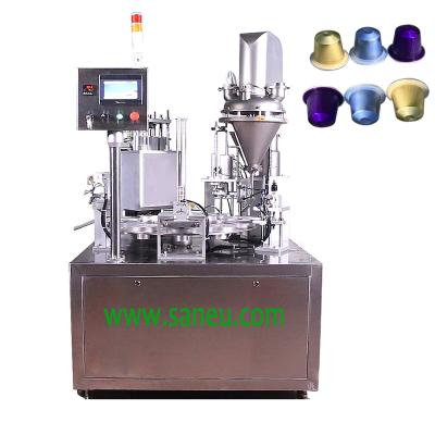 China Nitrogen Automatic Flexible Dispatch & Handling - 1 Professional K Cup Nespresso Lavaza Fully Automatic Coffee Capsules Filling Sealing Machine for sale