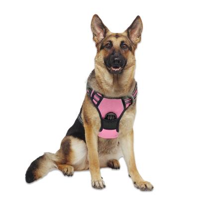 China Padded Nylon No Pull Dog Training Harness With Control Handle Easy Pet Supplies Dog Harness for sale