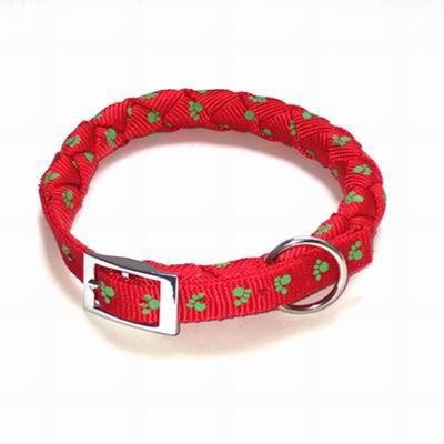 China Viable luminous dog footprints, handwoven collars, pet collars for dogs for sale