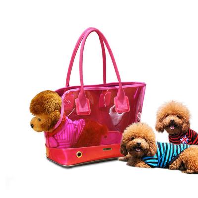 China Transparent One-Shoulder Pet Travel Bag Pet Luggage Dog Carrier Stocked Outdoor Pet Bags for sale