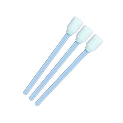 China Alcohol Resistant 50 Pcs 16mm Sponge Tip Polypropylene Handle Square Foam Swabs For Cleaning Gun Tubes for sale