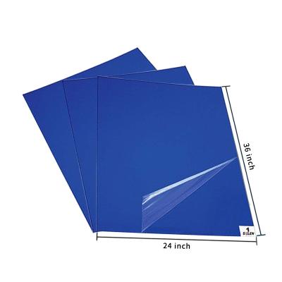 China Disposable High Adhesive Thickness Mat For Cleaning Shoes Cleanroom Hospital Use 24*36 Inch Sticky for sale