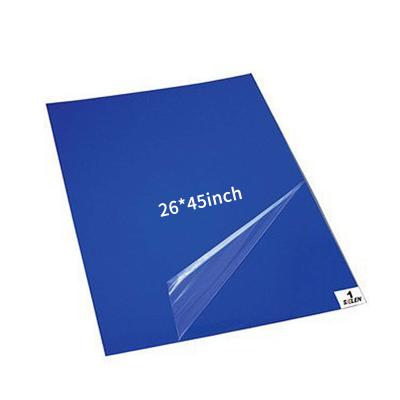 China Cleanroom 3.5C Cleanroom 30 Inch x45 Layers Disposable Blue Sticky Mat For Clean Room 26 for sale