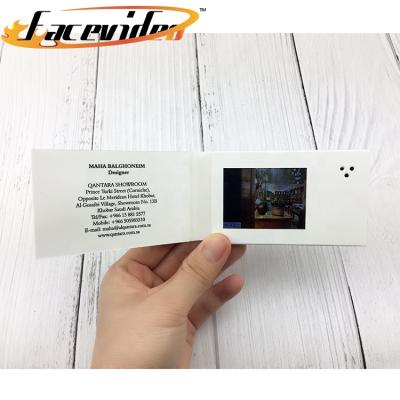 China Europe Customized Mini 2.4 Inch LCD Brochure Business Video Gold Digital Paper Craft Advertising Player for sale