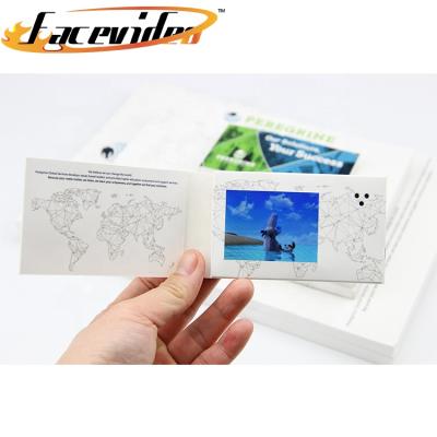 China Europe Factory Price Printing Paper Craft 2.4 Inch LCD Screen Mini Name Card Video Business Card Small Magnetic Check Set for sale