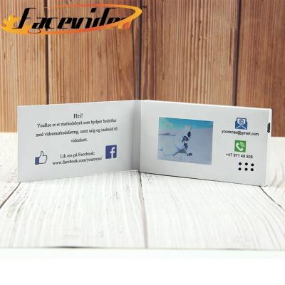 China Europe Fashion New Promotional Design Customized 2.4 Inch LCD Name Card Invitation Magnetic Video Business Card for sale