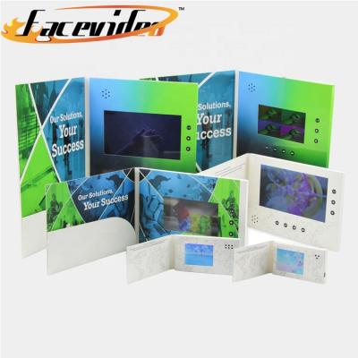 China Everyone 2.4 4.3 5 bulk wholesale 7 inch lcd display festival brochure business solution video card with pocket for sale