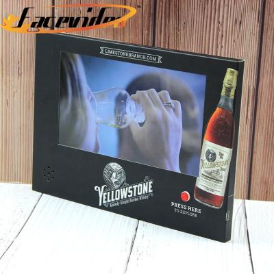 China All world newcomer printing paper craft 7 inch lcd media player button video card brochure display stand for sale