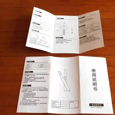 China Customized Packaging Black And White Color Instruction Printing Custom Folding Instruction Printing Contract Brochure Customized Folding Paper Sheet for sale