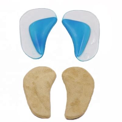 China Skin friendly PU Fasciitis Insoles Shoe Arch Gel Arch Support Flat Feet Plantar Insert for sale