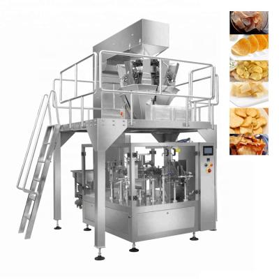 China Food Premade Pouch Nitrogen Rotary Potato Chips Packaging Machine for sale