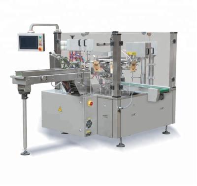 China Food Premade Bag Food Filling Sealing Packaging Machine For Liqud Powder Solid for sale