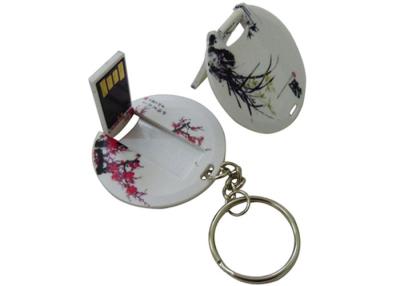 China Mini Round Plastic USB Flash Drive Credit Card , Customizable USB Flash Drive Memory Stick  for sale