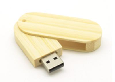 China Bamboo Twist USB Sticks custom Wooden Computer Memory Stick With Keychain Holder for sale