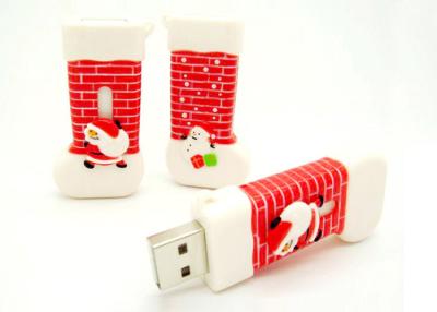 中国 白 Usb のフラッシュ ドライブ貯蔵の Christams の赤いストッキング 8 つのギグの親指ドライブ 販売のため