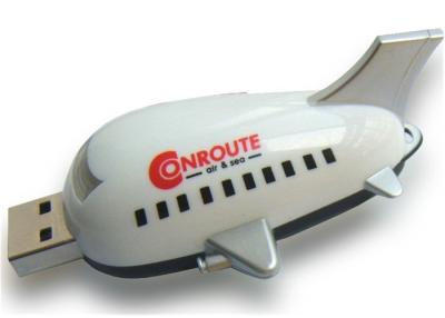 China Airplane Shaped Memory USB Stick Retractable With Logo Customized for sale