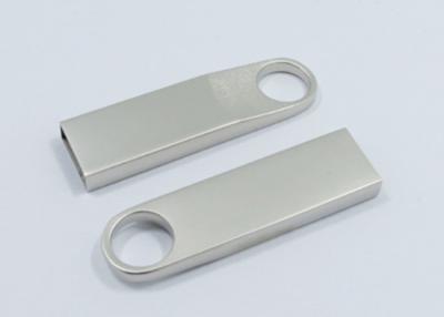 China Portable Zinc Alloy High Speed Mini USB 2.0 / 3.0 Flash Drives, Pearl Nickel Plating Metal USB Sticks for sale