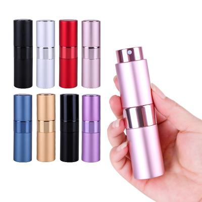 China 15ml Perfume Atomizer Bottle Wholesale Mini Pocket Twist Up Refill Cosmetic Luxury Aluminum Pump Spray Perfume Bottle For Travel for sale