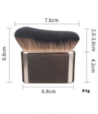 China Angular blush factory direct wholesale high quality wood base electric aluminum single body makeup brush for sale