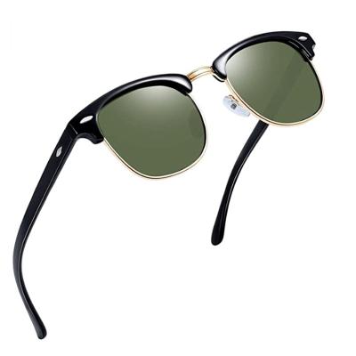 China Comfort Half Frame Vintage Sun Glasses Retro 2022 Classic Polarized Sunglasses for sale