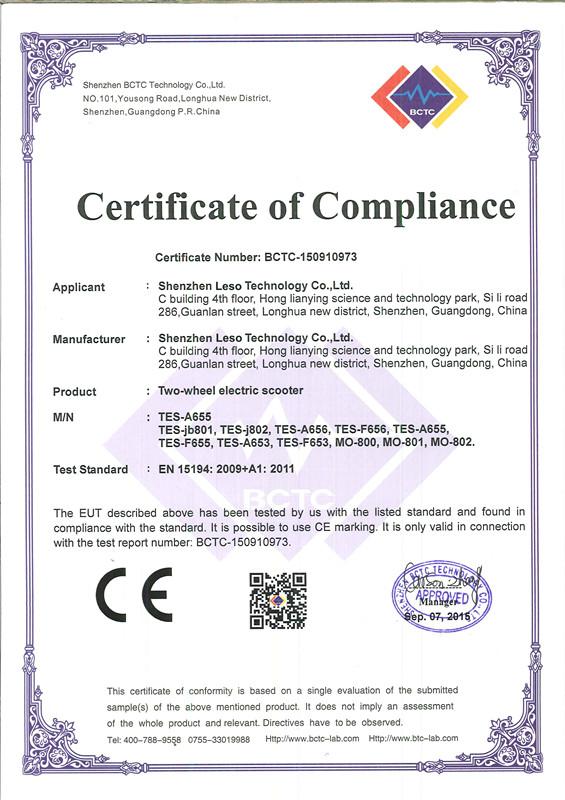 CE - Shenzhen Leso Technology Company Limited