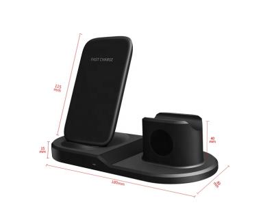 China 2021 Popular Mobile Phone 3 in 1 Mobile Phone Wireless Charger for Android and IOS Phone, Watch for sale