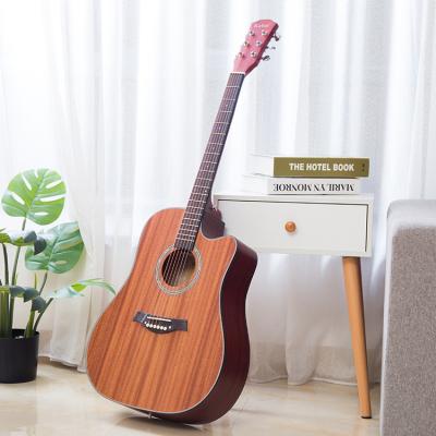 China High Quality Sapele Electric Guitar Sapele Factory Supply OEM 41 Inch Acoustic Guitar for sale