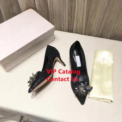 China Fashion Luxury Metal Buckle Sandal Women High Heel Shoes Designer Ladies Point End Wedding Dress Wholesale Lightweight Heels Designer Shoes for sale