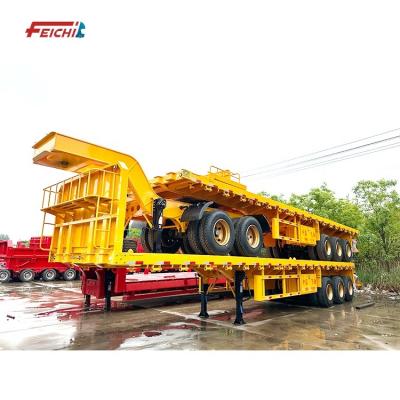 China Other Trailers China Manufacturer Low Price 40 Ft Semi Chassis Container Box Haul Trailer Utility Flatbed Trailer for sale