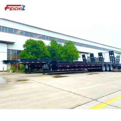 China Other China 30t 3axles Lowbed Lowboy Trailers High Quality Detachable Lower Modular Semi Trailer for sale