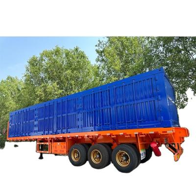 China Other dry trailers 3 axle trailers 3 axle flatbed van box van trailer use in Mongolia for sale