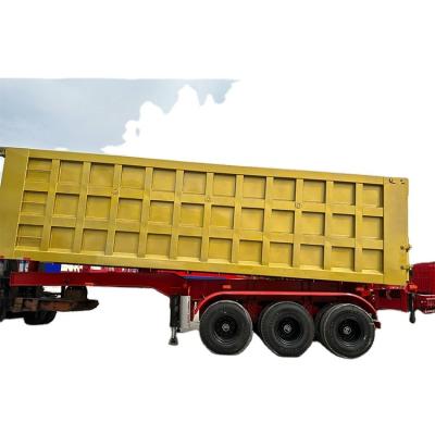 China Other Trailers China Manufacturer Square Shape 3 Axles Heavy Duty Dump Truck Trailer For for sale