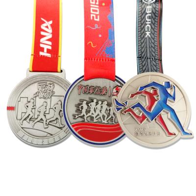 China Europe custom your own design metal sport medal marathon medal finisher running gold medal with lanyard for sale