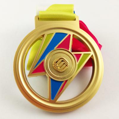 China Global Custom Sports Marathon Award Running Medal 3D Metal Medal With Ribbon for sale