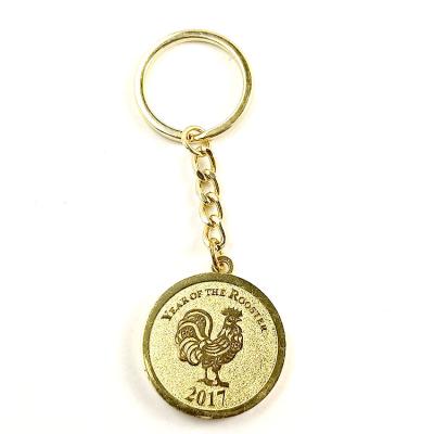 China Souvenir/Gold Logo Metal Sport Medal Key Custom Made Silver Plated Ring Chain Keychain Promotion Gift for sale