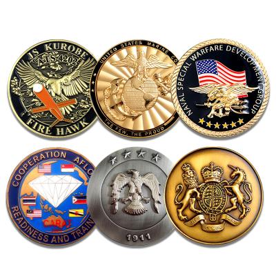 China Hot Sale China Metal Souvenir Cheap 3D Challenge Coin Custom Antique Gold Coin for sale