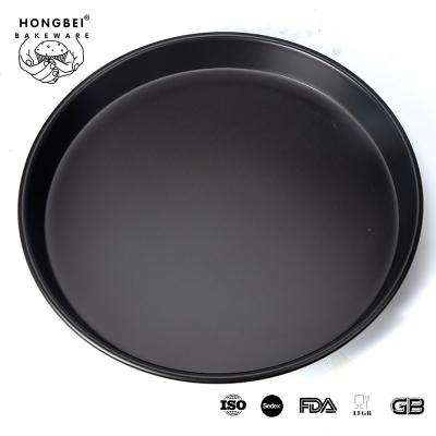 China 12 Inches (Deep) Durable Hard Anodizd Aluminum Alloy Pizza Round Alu-Alloy Pan Customize Pizza Pan for sale