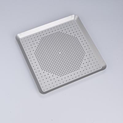 China Sustainable Customized Square Anodized Perforated Thin Aluminum Alloy Pincake Pie Pan for sale